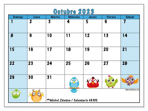 Calendario Octubre De 2023 Para Imprimir “483ds” Michel Zbinden Co