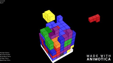 Tetris 3d Gameplay X10python Pygame Youtube