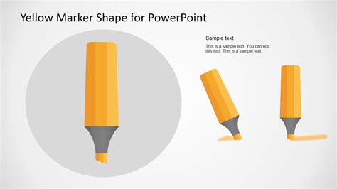 Pen Pencil And Marker Shapes For Powerpoint Slidemodel
