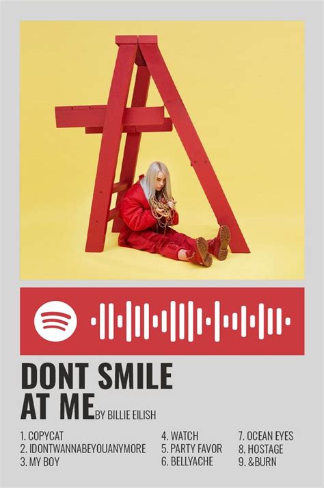 Dont Smile At Me By Billie Eilish Music Poster Ideas Music Album