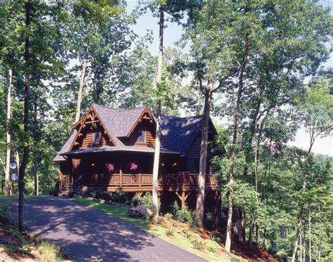 Blue Ridge Mountain Log Cabin Rustic House Exterior Charlotte