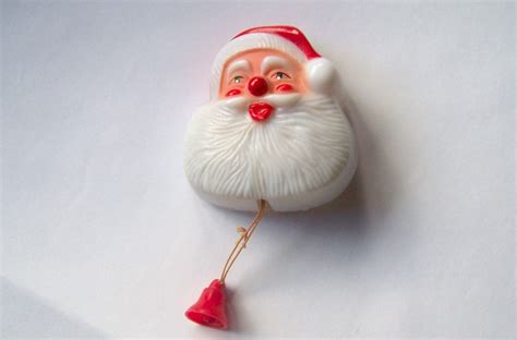 Santa Light Up Pin Kitschy Christmas Pins Holiday Brooch