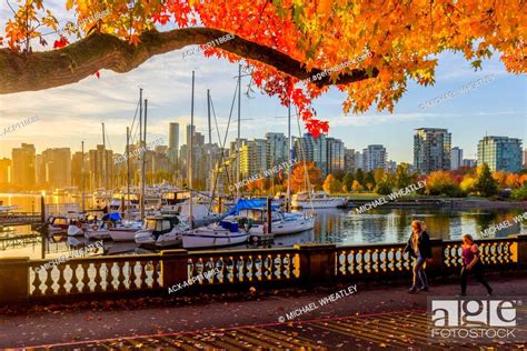 Fall Colour Morning Stroll Stanley Park Seawall Vancouver British