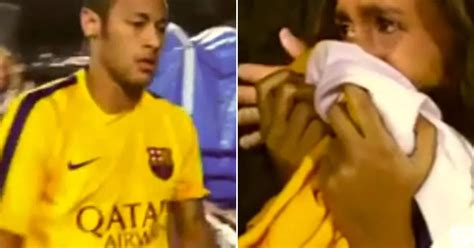 Neymar Makes Fan Cry Hysterically After Ting Her Barcelona Training