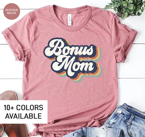bonus mom shirt for women cute bonus mom t for step mom cheetah foster mom tshirt for