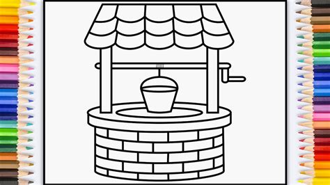 How To Draw Wishing Well Easy Step By Step Drawing Animation Dream