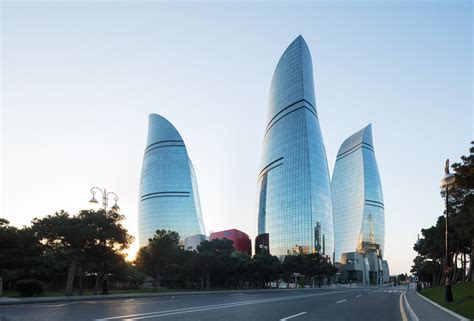 Baku Flame Towers In Azerbaijan