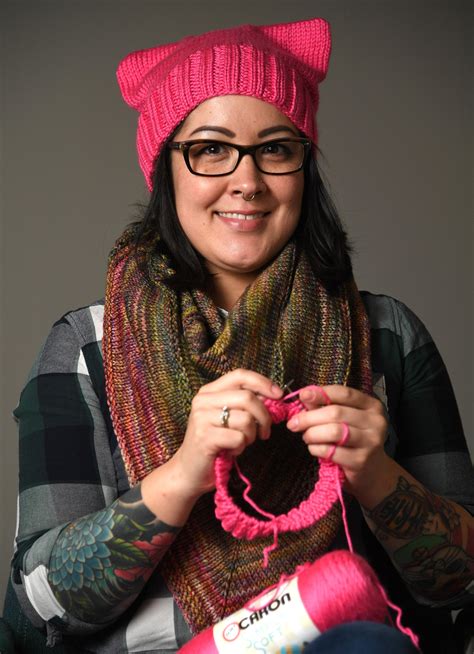 ‘pussyhats project has crafters across the country knitting hats for women s march on