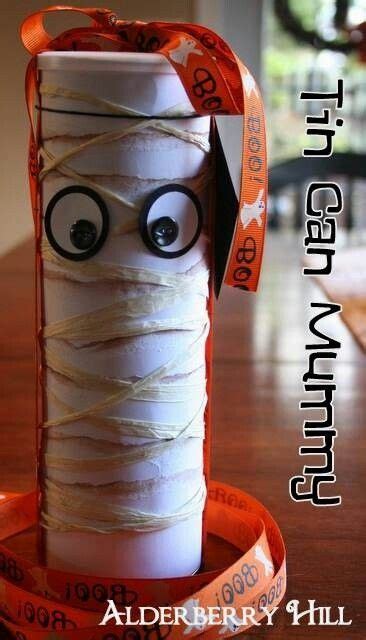 Pringles Can Mummy Pringles Can Halloween Crafts Holidays Halloween