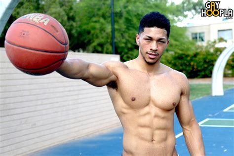 GayHoopla Sexy Black Muscle Stud Andre Temple Basketball Star Chiseled Ripped Six Pack Abs Greek