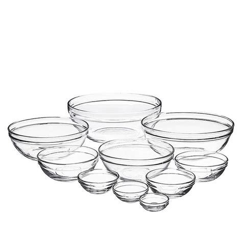 Anchor Hocking 10 Piece Nesting Glass Mixing Bowl Set 20150159 Hsn Glass Mixing Bowls