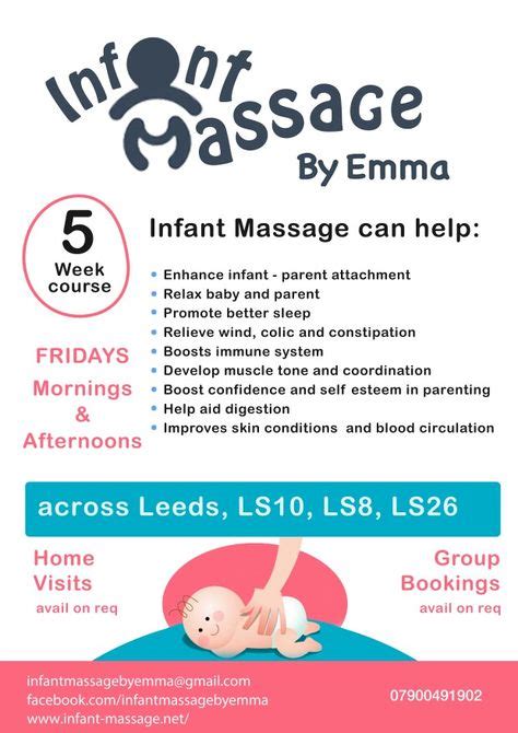New Leaflets Ready And Printed Infant Massage By Emma Courses In