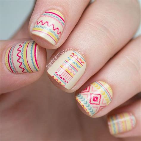 65 Colorful Tribal Nails Make You Look Unique Art And Design