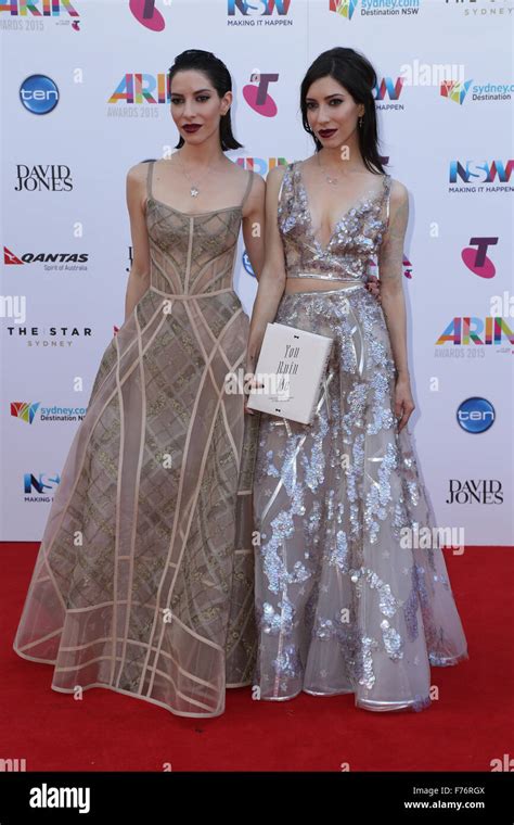 Sydney Australia 26 November 2015 The Veronicas Sisters Lisa And Jessica Origliasso Arrive