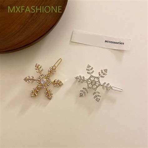 Mxfashione Fashion Bobby Pin Ts Rhinestone Barrette Snowflake Hair