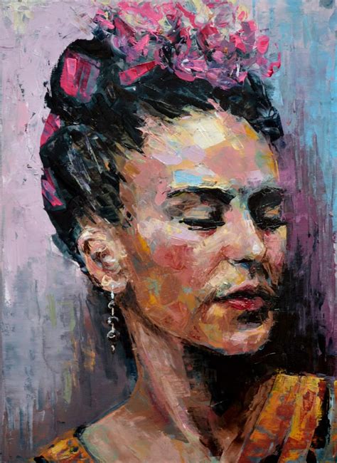 Portrait Of Frida Oil Painting By Sal Jones Artfinder