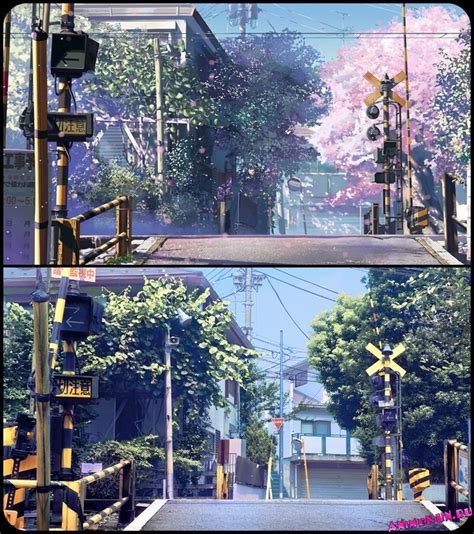 Городские пейзажи Shinjuku Tokyo Из аниме 5 сантиметров в секунду