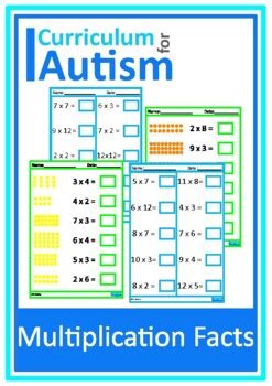 multiplication times tables worksheets autism special education