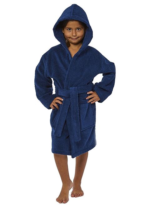 Turkishtowels Parador Hooded Terry Kids Bath Robe 100 Cotton Made In