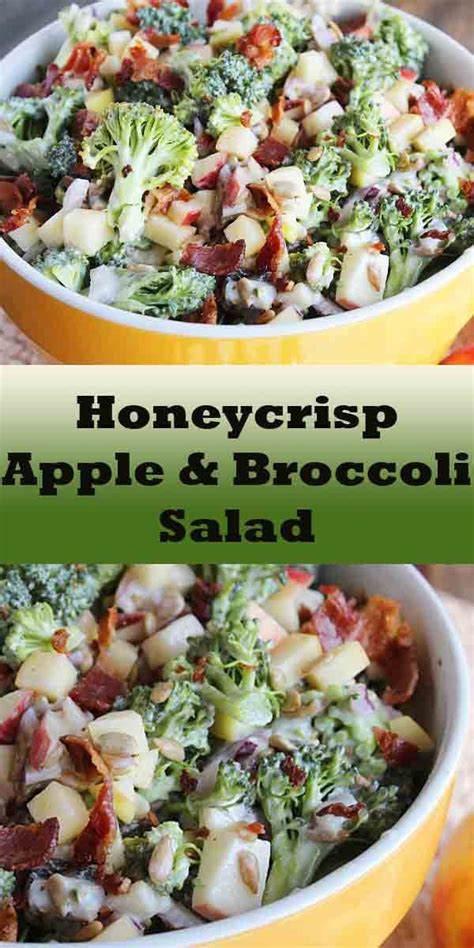 Honeycrisp applesauce, made with sweet honeycrisp apples, is low in added sugar. HONEYCRISP APPLE & BROCCOLI SALAD RECIPE | Broccoli salad ...