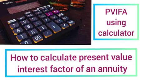 How To Calculate Present Value Factor Annuity🤓 Youtube