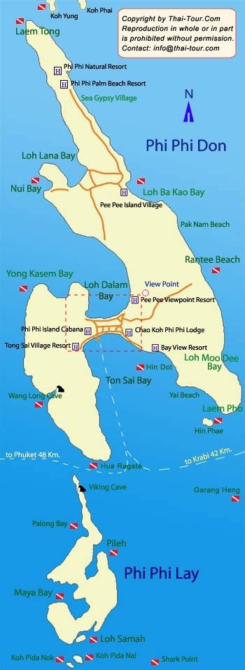 Map Of Koh Phi Phi In Krabi