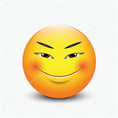 Cute Asian Emoticon Emoji Smiley Vector Illustration — Stock Vector © I