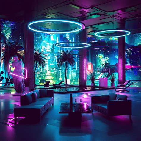 Neon Ambiance Nightclub Design Neon Room Cyberpunk Aesthetic