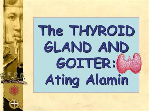 Ppt The Thyroid Gland And Goiter Ating Alamin Powerpoint
