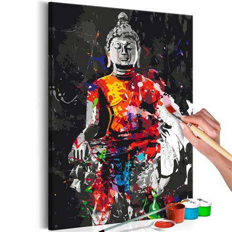 Tableau à Peindre Par Soi Même Buddha In Colours 40x60 Leroy Merlin