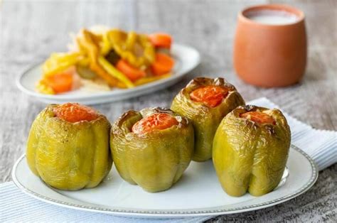 Stuffed Peppers Biber Dolmas Recipe Turkish Cuisine