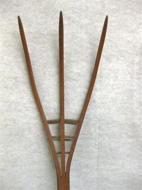 Two Old Wooden Hay Forks One With Traces Of Original Lot 49