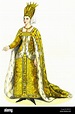 Isabeau of Bavaria, Queen of France, wife of Charles VI, in ermine ...
