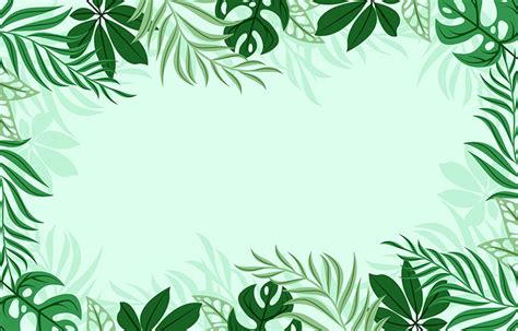 Tropical Green Leaves Background 1385967 Vector Art At Vecteezy