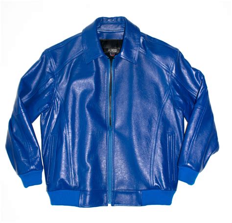 Royal Blue Baseball Leather Jacket Pelle Pelle Style