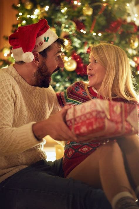 Tradition T For Christmas Couple In Love At Christmas Night Stock Image Image Of Enjoy