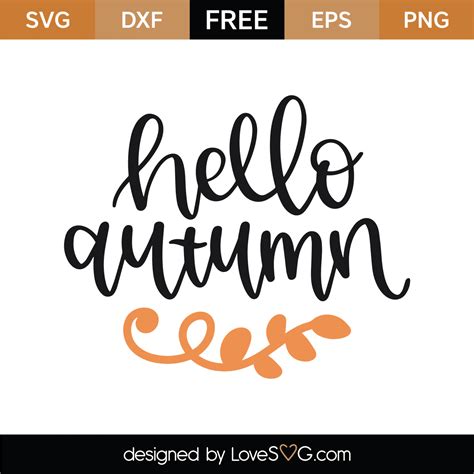 Free Hello Autumn SVG Cut File | Lovesvg.com