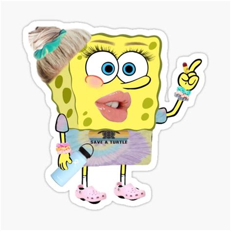 Vsco Spongebob Sticker For Sale By Diorbrush Redbubble