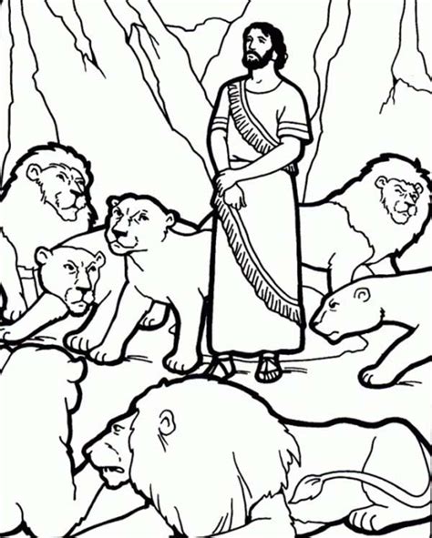 Daniel And The Lions Den Picture Coloring Page Daniel And The Lions