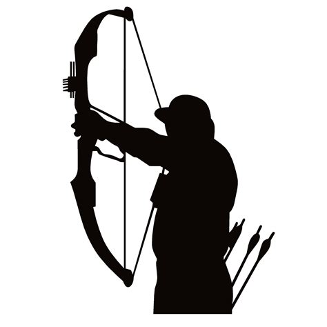 Compound Bow Hunting Silhouette