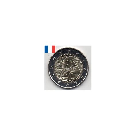 2 Euro Commémorative France 2021 Unicef Piece De Monnaie