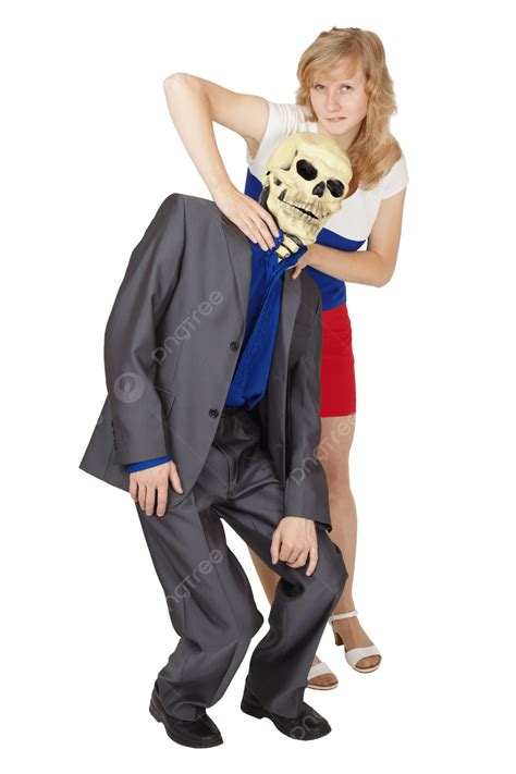分離された死のマスクで男の首を絞める女の子イラスト素材透過、pngフリー画像ダウンロード Pngtree