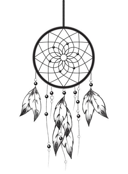Black Dream Catcher Drawings Illustrations Royalty Free Vector