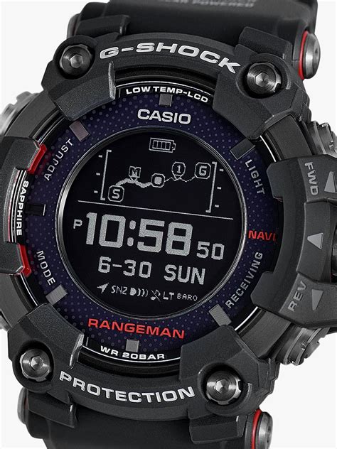 Casio GPR B ER Men S G Shock Rangeman Solar GPS Resin Strap Watch Black G Shock Watches