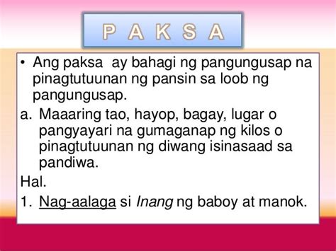 Bahagi Ng Pangungusap Na Nagsasabi Tungkol Sa Paksa Panlabas Bahagi