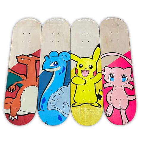 Custom Pokemon Skateboard Deck Etsy