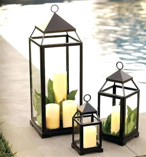 If you really want to add a design element to your outdoor pool and patio, choose outdoor floor lamps that blend in with natural elements. 15 Ideas of Extra Large Outdoor Lanterns