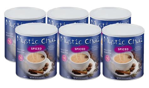 6 Pack Mystic Chai Spiced Tea 2 Lb Can Walmart Com