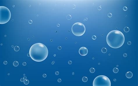 Premium Vector Water Bubble Underwater Background