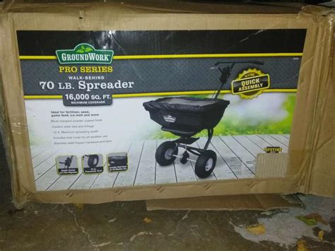 Groundwork Pro Series Walk Behind 70lb Spreader For Sale In Garland Tx